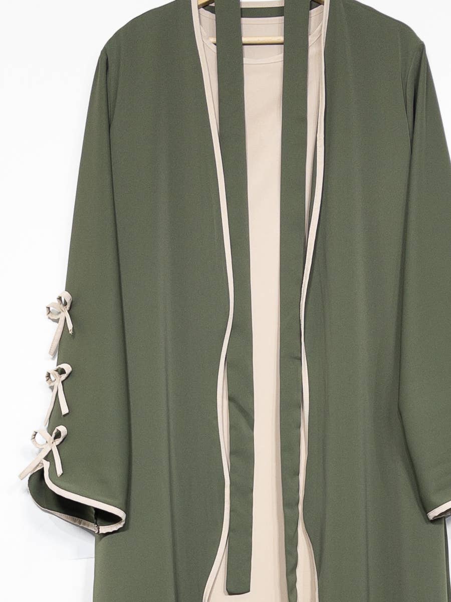 The Nourhan Bow Abaya Set (2-piece)