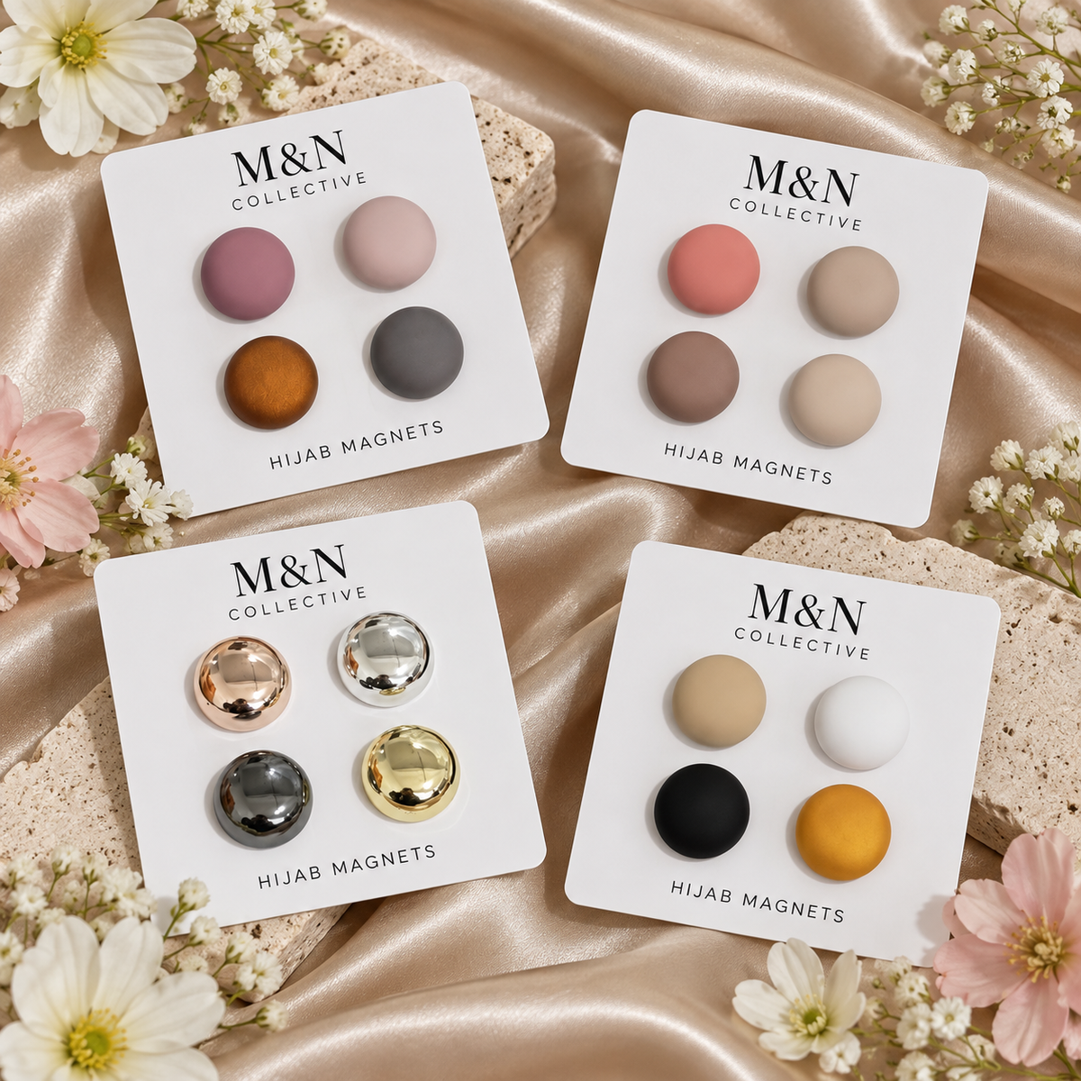 NEW Hijab Magnet Sets (4-pack) in 4 variants