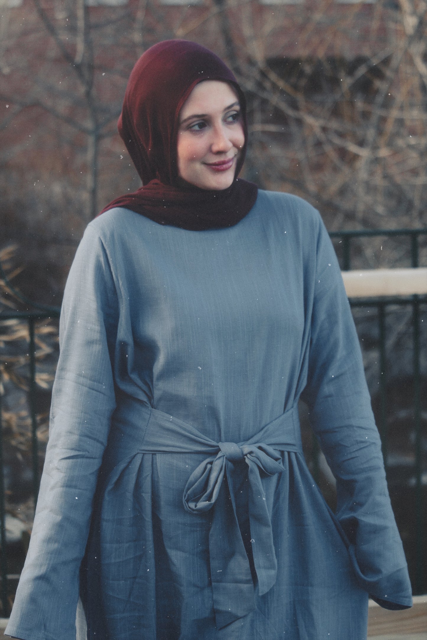 Iffah Linen Wrap Dress