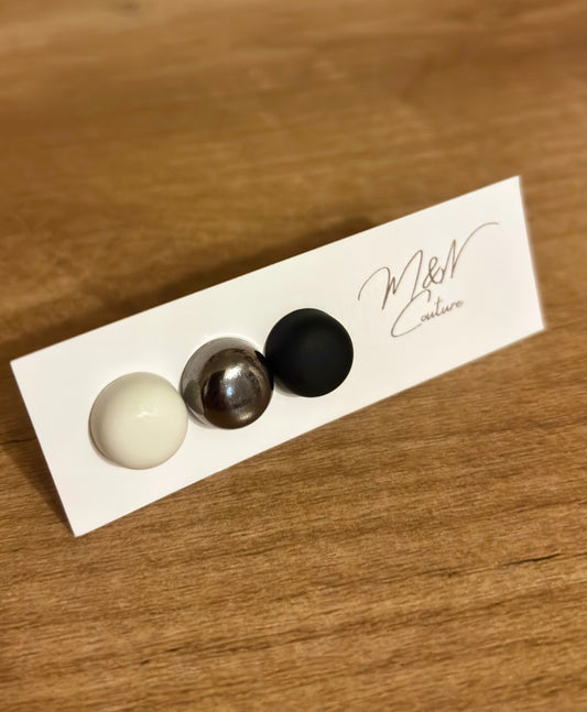 Monochrome Luxe Hijab Magnet Set