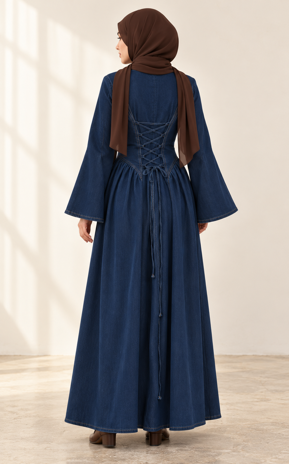 PREORDER-The Willow Denim Dress | Dark Blue