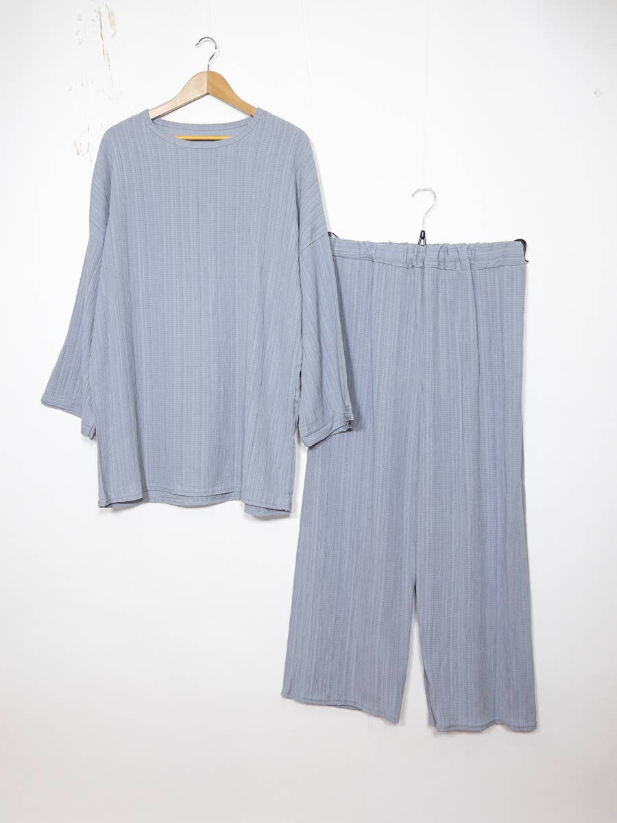 Zayna Crinkle Pant Set (2-piece)