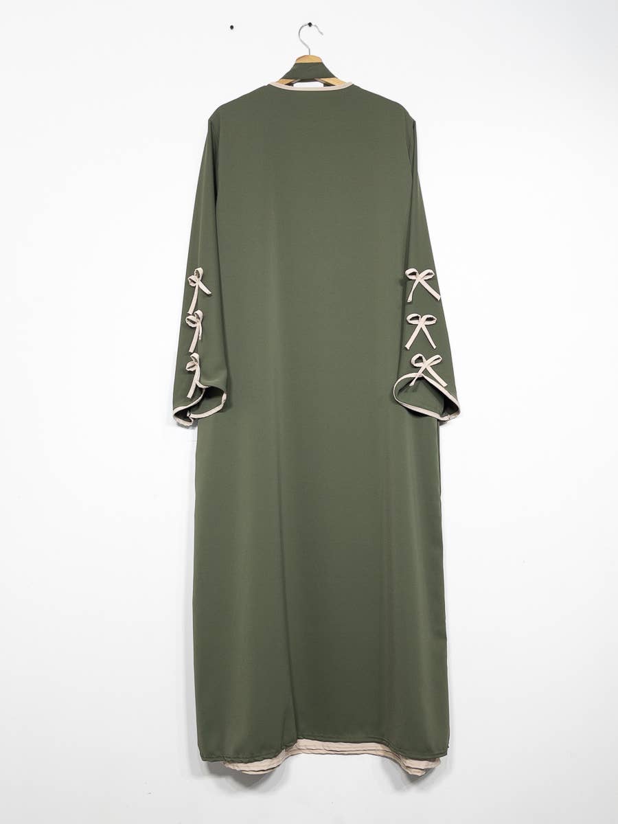 The Nourhan Bow Abaya Set (2-piece)
